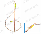 銅包鋼接地極(一尖一平一端鉆孔帶引線)